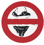 [] PVC Sticker ''No swimsuits'', Diam. 135mm image