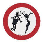 [] PVC Sticker ''No harassing the captain'', Diam. 135mm image