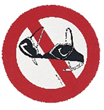 [] PVC Sticker 'No Bras'', Diam. 135mm image
