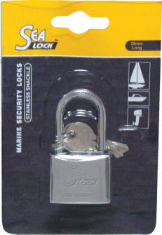 [] SeaLock Marine Padlock, w/Long Shackle, 25mm image