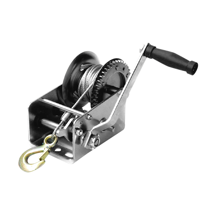 [] Trailer Winch,manual,1400lbs/636kgs,single gear 4:1,carbon steel,w/10m winch cable&hook image
