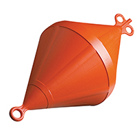 [] Mooring Buoy, Bi-conical, Rigid Plastic, Ext.Ø220mm, Orange image