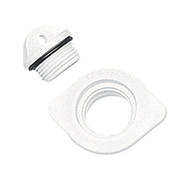 [] Drain Socket w/Plug, Oval, Plain, 48x36mm, White image