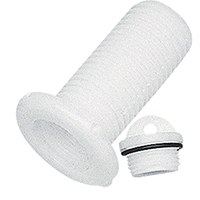 [] Drain Socket w/Plug, Round, Plain, Ø48mm, White image