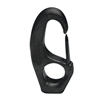 [] Snap Hook w/Eye Ø15x55mm, f/Ø8mm Cord, Polyam. Black image