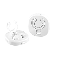 [] Set Plastic Support Clips, Folding, Ø30mm, White image