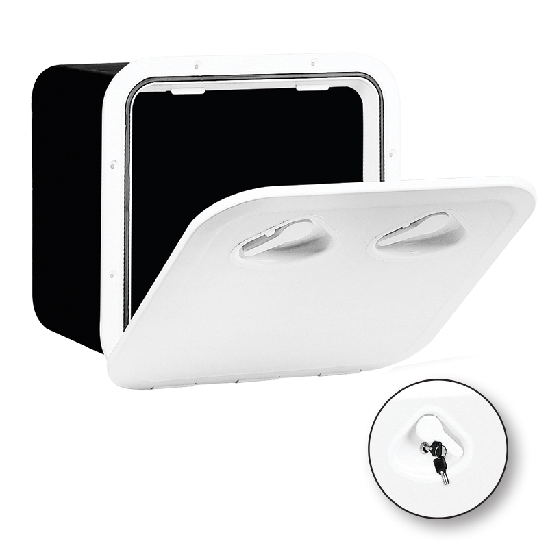 [] TOP LINE Storage Hatch w/Lock, White, 370x375mm image