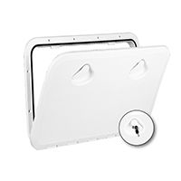 [] TOP LINE Hatch w/Lock, White, 460x525mm image