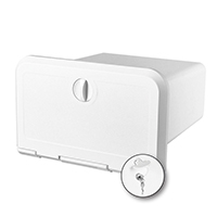 [] Storage Hatch f/ VHF/RadioCD, w/Lock, 180x285x255mm,White image