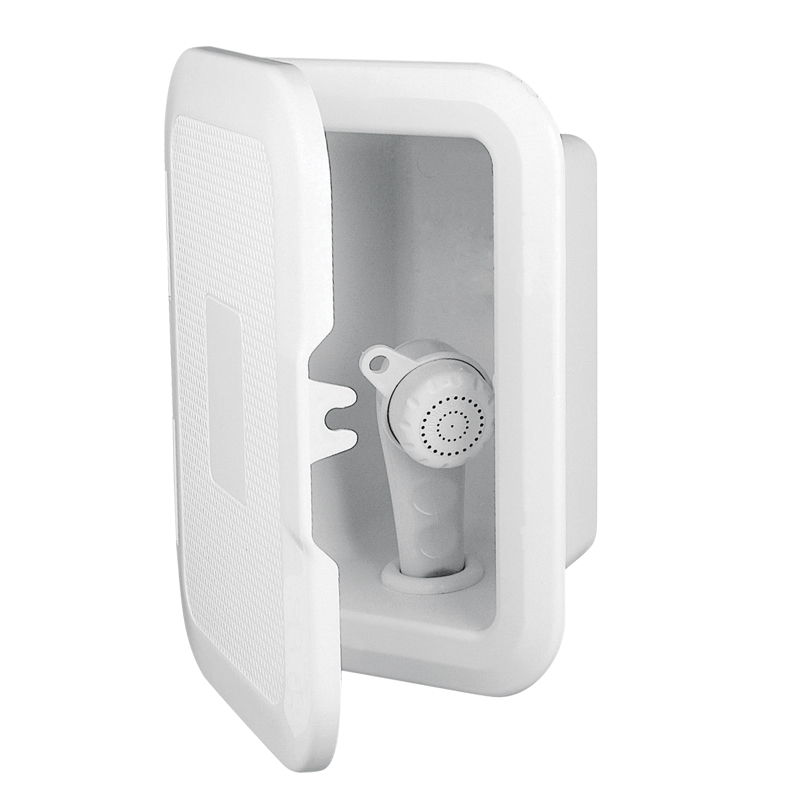 [] Case, Side Mounted, w/Shower, 3m Hose, w/Lid, White image