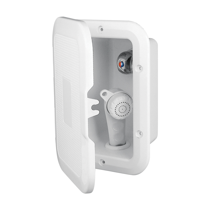 [] Case, Side mounted, w/Shower & Mixer Tap, 3m Hose, w/Lid, White image