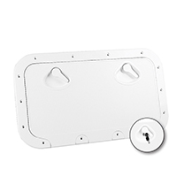 [] CLASSIC Hatch w/Lock, White, 355x600mm image