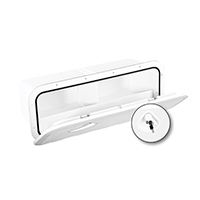 [] TOP LINE Storage Hatch, w/Lock, White, 243x607mm image