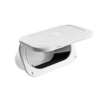 [] Utility Storage Hatch, Oval, w/Lid, 111,5x177,5x73,5mm, White image