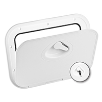 [] MID LINE Hatch w/Lock, White, 278x378mm image