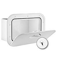 [] MID LINE Storage Hatch w/Lock, White, 278x378mm image