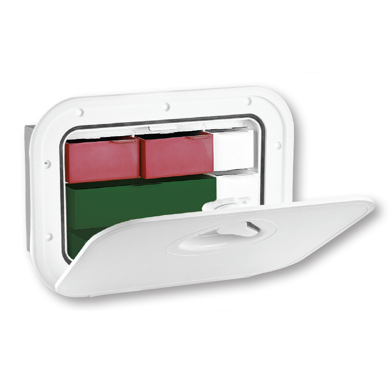 [] MID LINE Storage Hatch w/Drawers, White, 278x378mm image