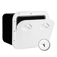 [] MID LINE Storage Hatch w/Lock, White, 380x380mm image