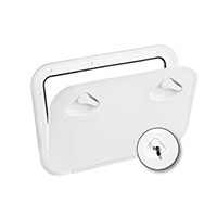 [] MID LINE Hatch w/Lock, White, 355x600mm image