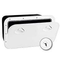 [] MID LINE Storage Hatch w/Lock, White, 355x600mm image
