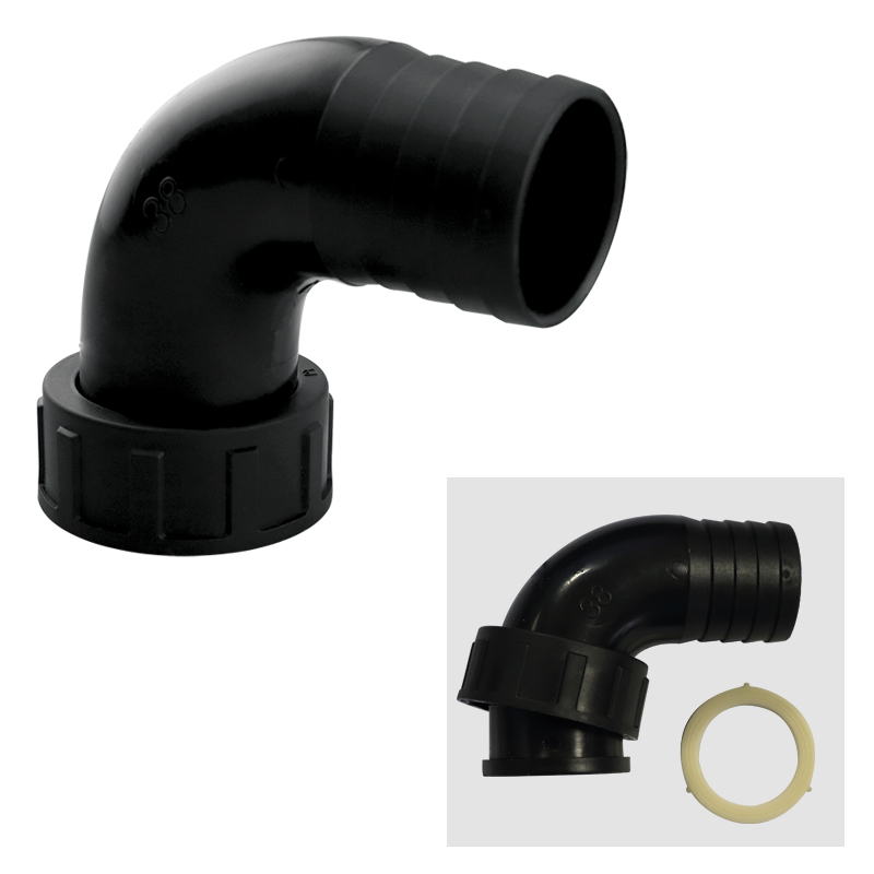 [] Connector 90º, G1''1/2, Ø38mm, Fem. BLIZZ.-BORA-ZEF set of 3pcs image