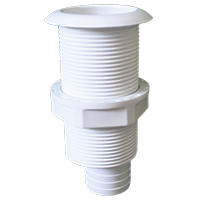 [] Thru-Hull 1 ½'', w/Displaced Hose Barb, Ø31mm, L87, White image