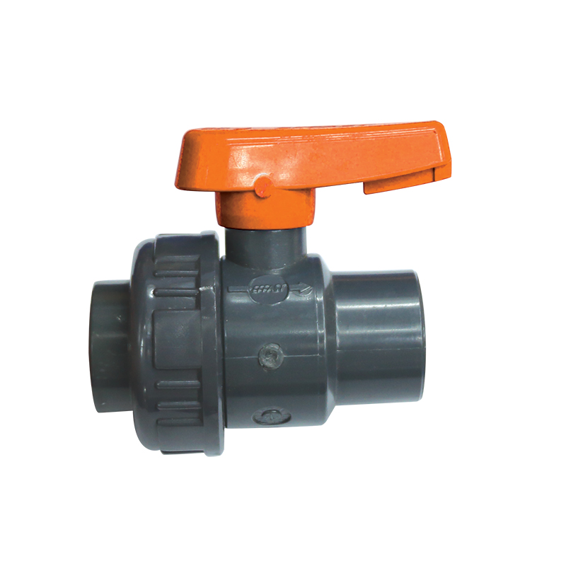 [] Ball Valve 1 1/2'', Single Union, BSPP, Plastic, Orange image