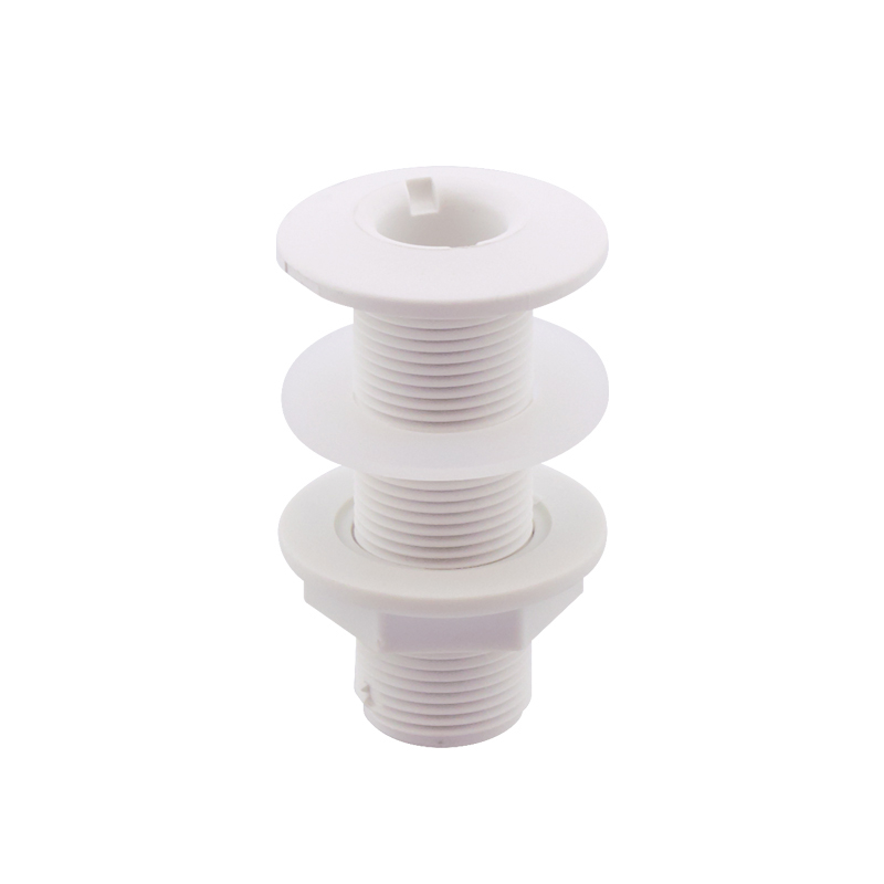 [] Thru-Hull Fitting 3/4'',w/ Washer, L.81mm, White, ISO image