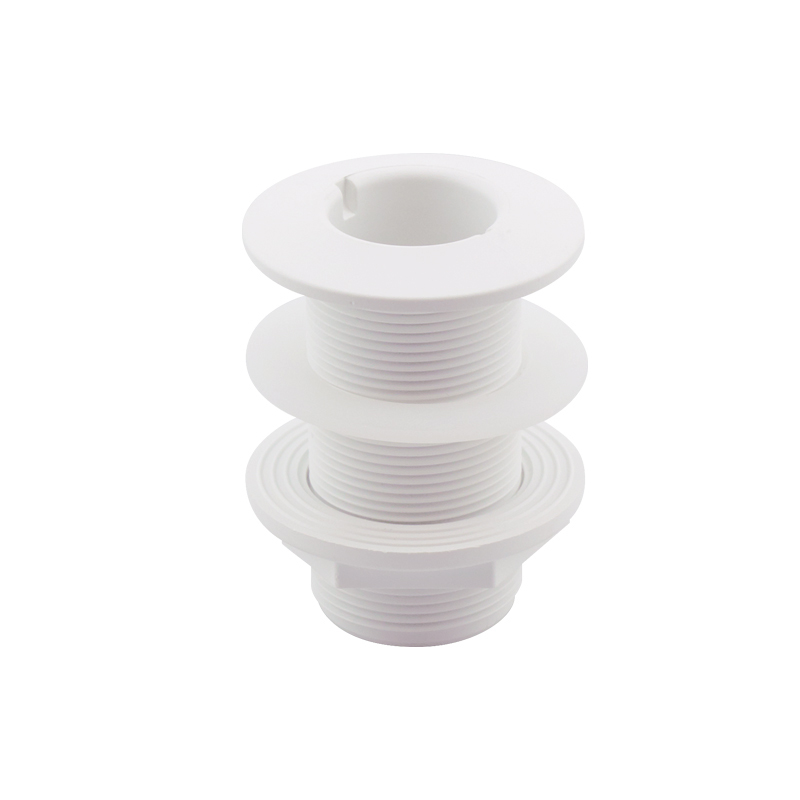 [] Thru-Hull Fitting 1 1/2'',w/ Washer, L98mm, White, ISO image