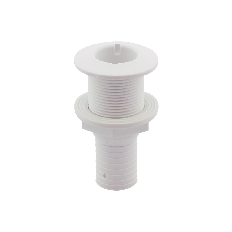 [] Thru-Hull Fitting 1 1/4'', w/Hose Barb Ø32mm, White image