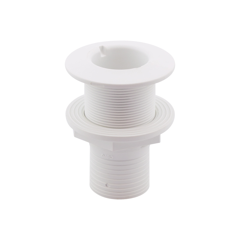 [] Thru-Hull Fitting 2'', w/Hose Barb Ø51mm, White image