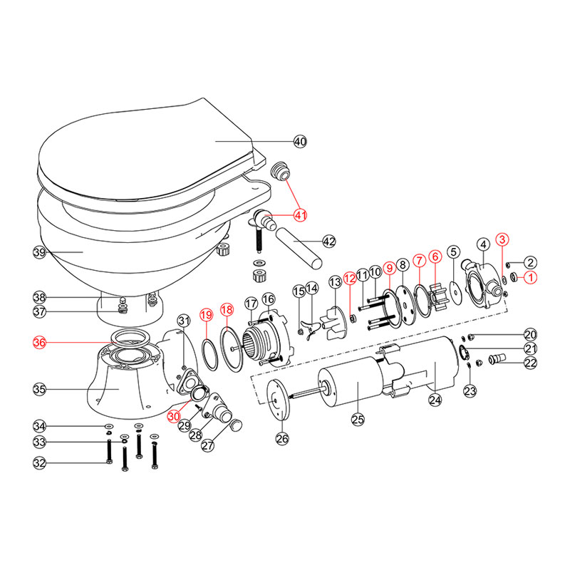 [] Consumables Repair Kit for Electric Toilets image