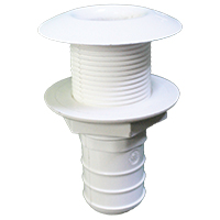 [] Thru-Hull Easy Mount 3/4'', for Hose Ø20mm, White image