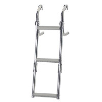 [] Foldable Ladder for Nar. Transom, 2+1 steps, Inox 316, 90⁰, L575xW215mm image