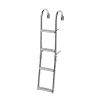 [] Foldable Ladder for Nar. Transom, 2+2 steps, Inox 316, 180⁰, L1050xW215mm image