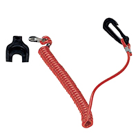 [] Set of Kill Switch Key w/Coil Lanyard for Omc Eng. image