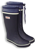 [] Long Leg "Tie-Top" Rubber Sailing Boots, Size 38 image