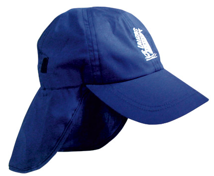[] Sailing Cap with Protective Neck Cover, Adult, Blue image
