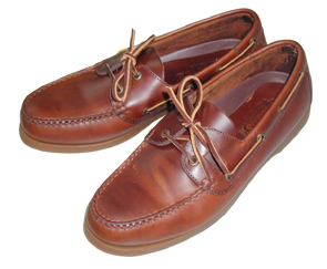 [] Deck shoes ''Skipper'' brown leather/brown sole No36 image