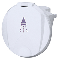 [] Case for Shower Head, Round, w/Lid, White image