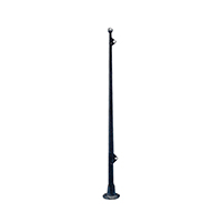 [] Flag Staff, w/Vert. & Horiz. Base, L.290mm, Black image