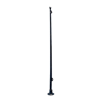 [] Flag Staff, w/Vert. & Horiz. Base, L.390mm, Black image