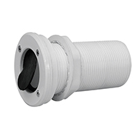 [] Thru-Hull Threaded Ø55mm, w/Non-Ret.Valve, White image