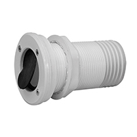 [] Thru-Hull Ø55mm w/Non-Ret.Valve, f/Hose Ø50mm,White image