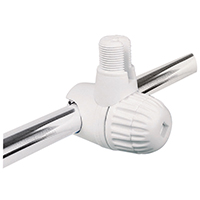 [] Antenna Bracket for Rail Ø18-27mm, Plastic, White image