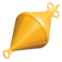 [] Mooring Buoy, Bi-conical, Rigid Plastic, Ext.Ø520mm, Yellow image