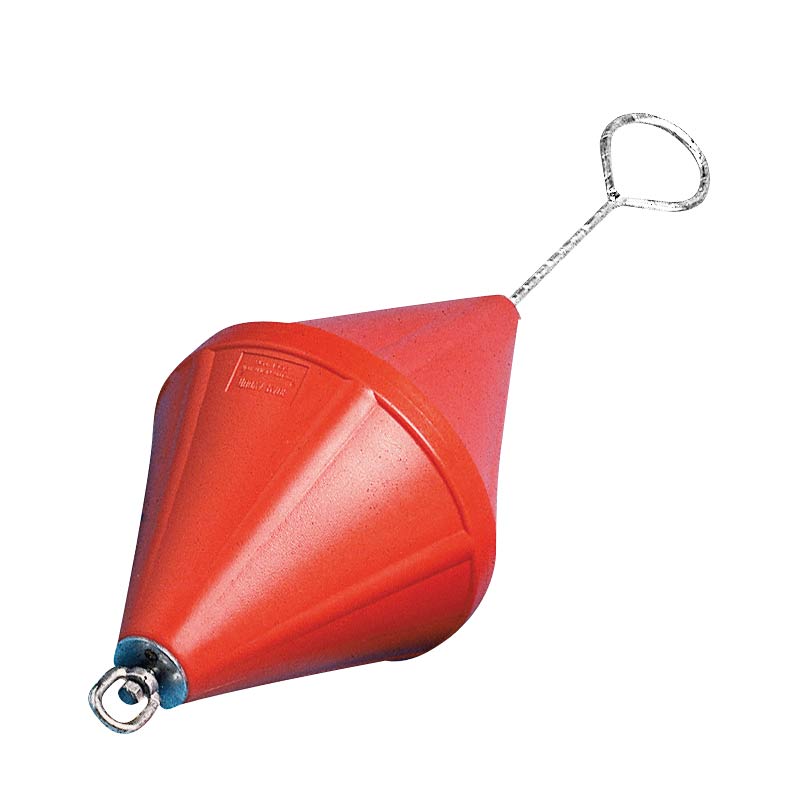 [] Mooring Buoy,Bi-conical,w/Foam & Galv. Steel Rod,Ø320x880mm,Orange image