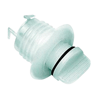 [] Drain Socket w/Captive Plug, Round Ø40mm, White image