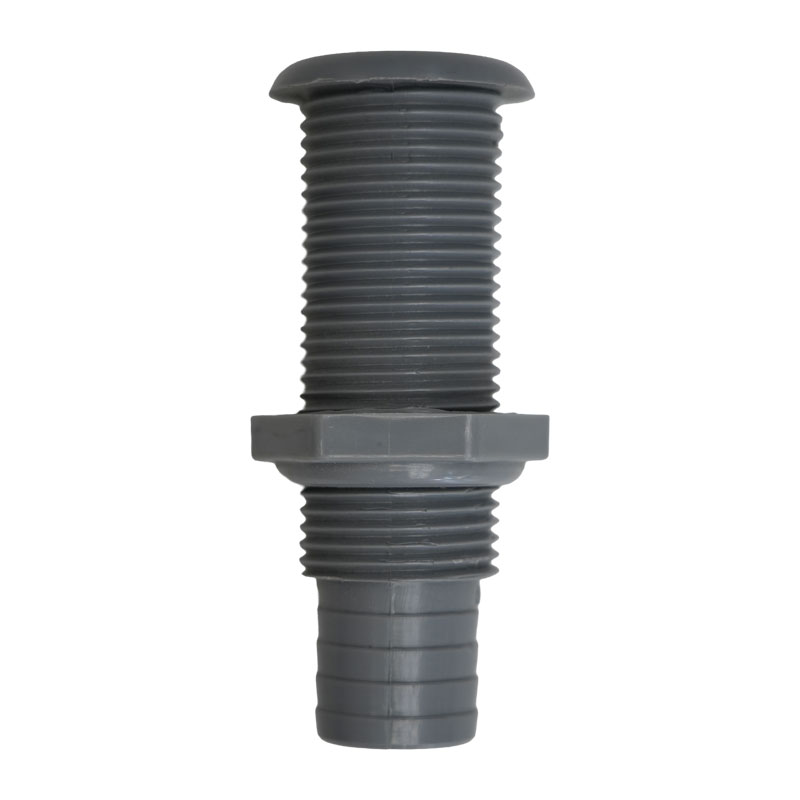[] Thru-Hull w/St.Flange, 7/8'',w/Hose Barb Ø25mm, Grey image