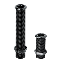 [] Thru-Hull Threaded,w/Stand.Flange,3/4'',Int.Ø15mm,L153mm,White image